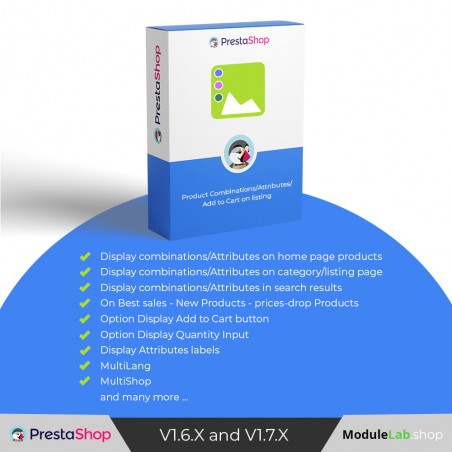 Prestashop Display combinations / attributes on Listing Products