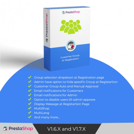 Prestashop Customer Group at Registration By Prestalion