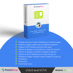 Extra Fields - Custom Text On Product Page by Prestalion