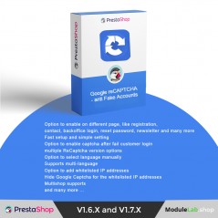 Prestashop Google reCAPTCHA - anti Fake Accounts by PrestaLion