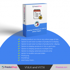 prestalion-products on cms prestashop