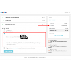 Prestashop Cash on Delivery with Fee